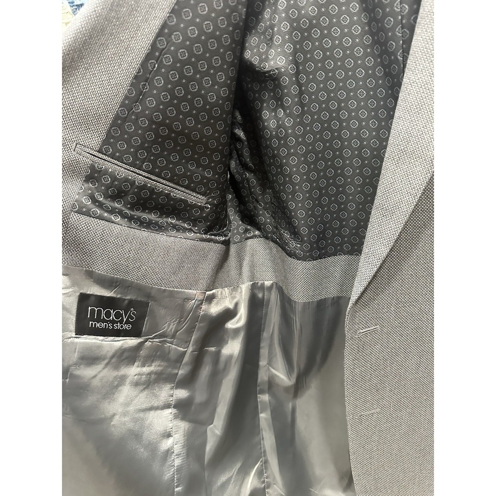 Ralph Lauren Men 40R Sport‎ Coat Suit Blazer Jacket Textured Gray - Picture 8 of 14